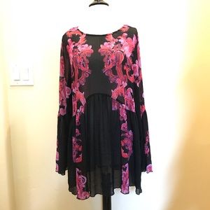 Intimately free people sheer bell sleeve mini